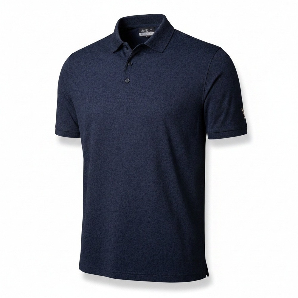 Peter Millar Summer Comfort Polo Shirt‎ Mens XL Navy Blue Floral Golf FH Logo